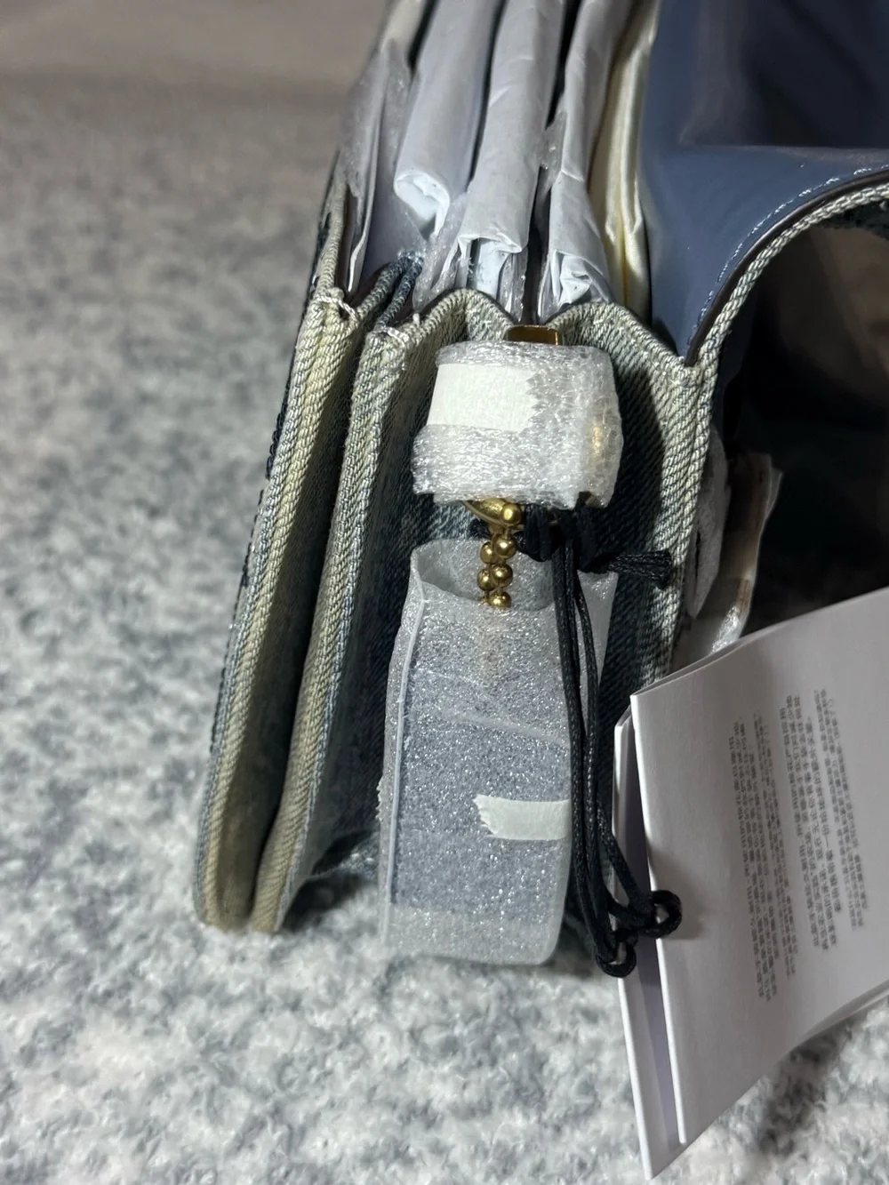 Coach Crystal Signature Denim Tabby 26 Shoulder Bag